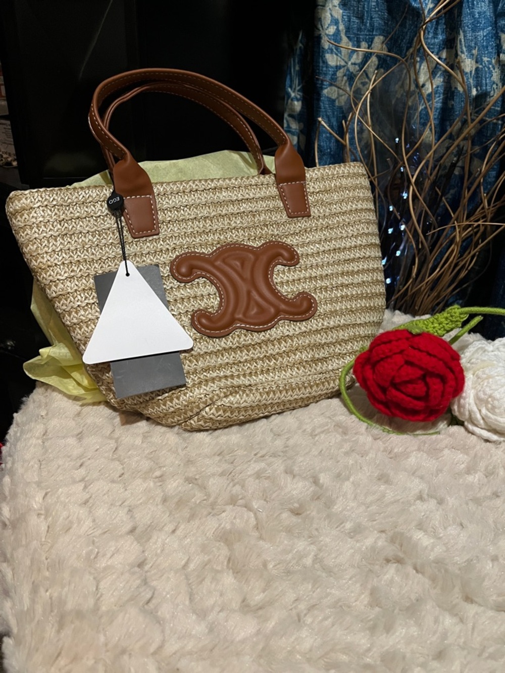 nwt Woven Straw Tote